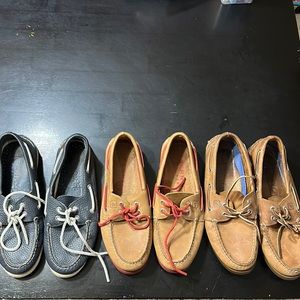 3 pairs sperry boat shoes. Like new. Size 9. 100 for all 3 pairs. 40 each pair